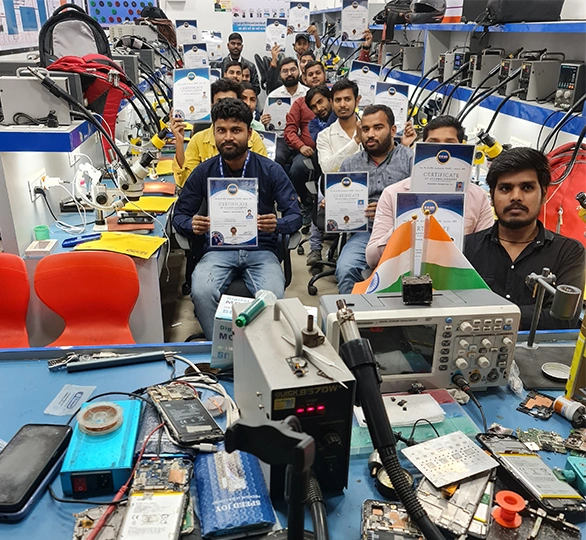 Students celebrating course completion