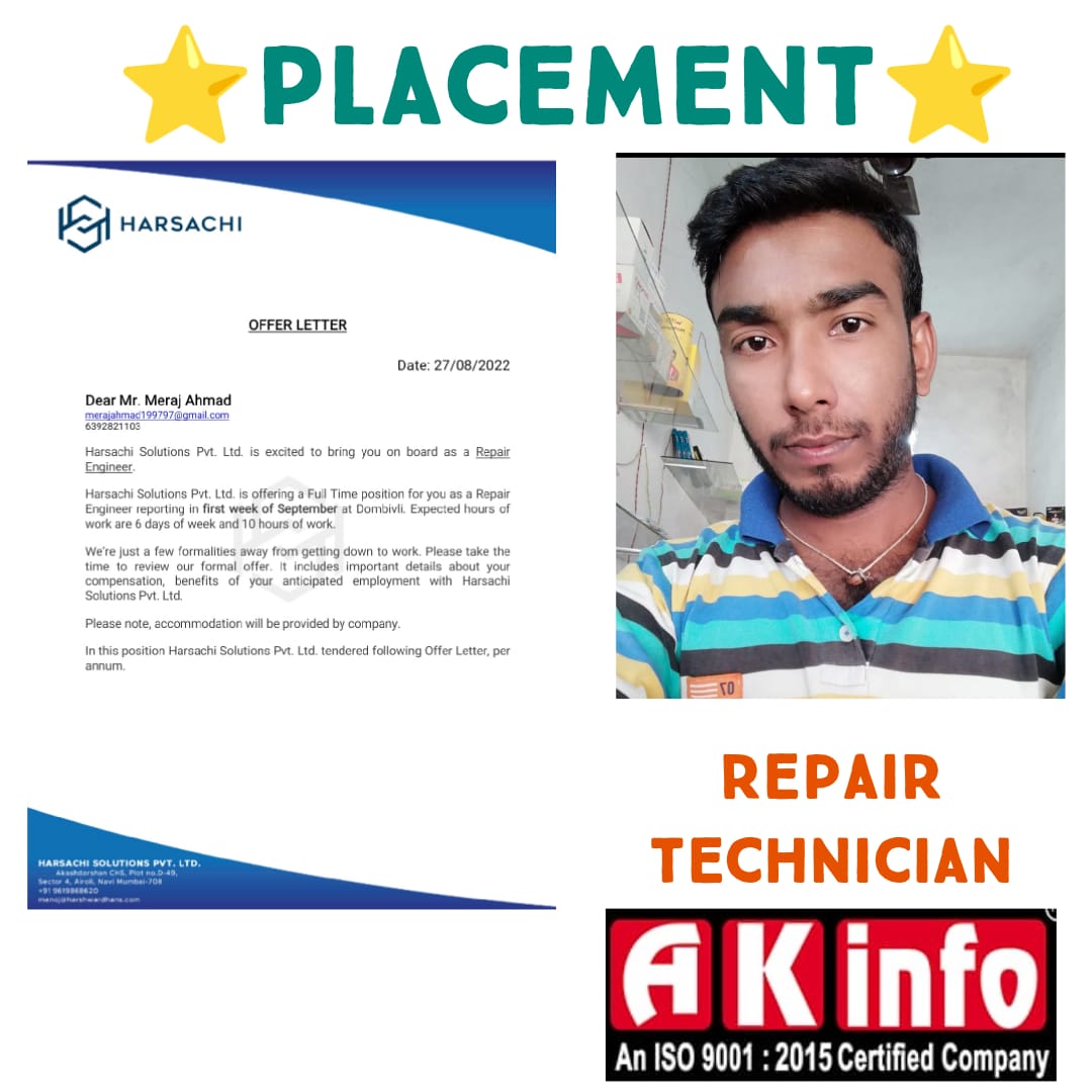 Ak Info Institute Job Placed Students