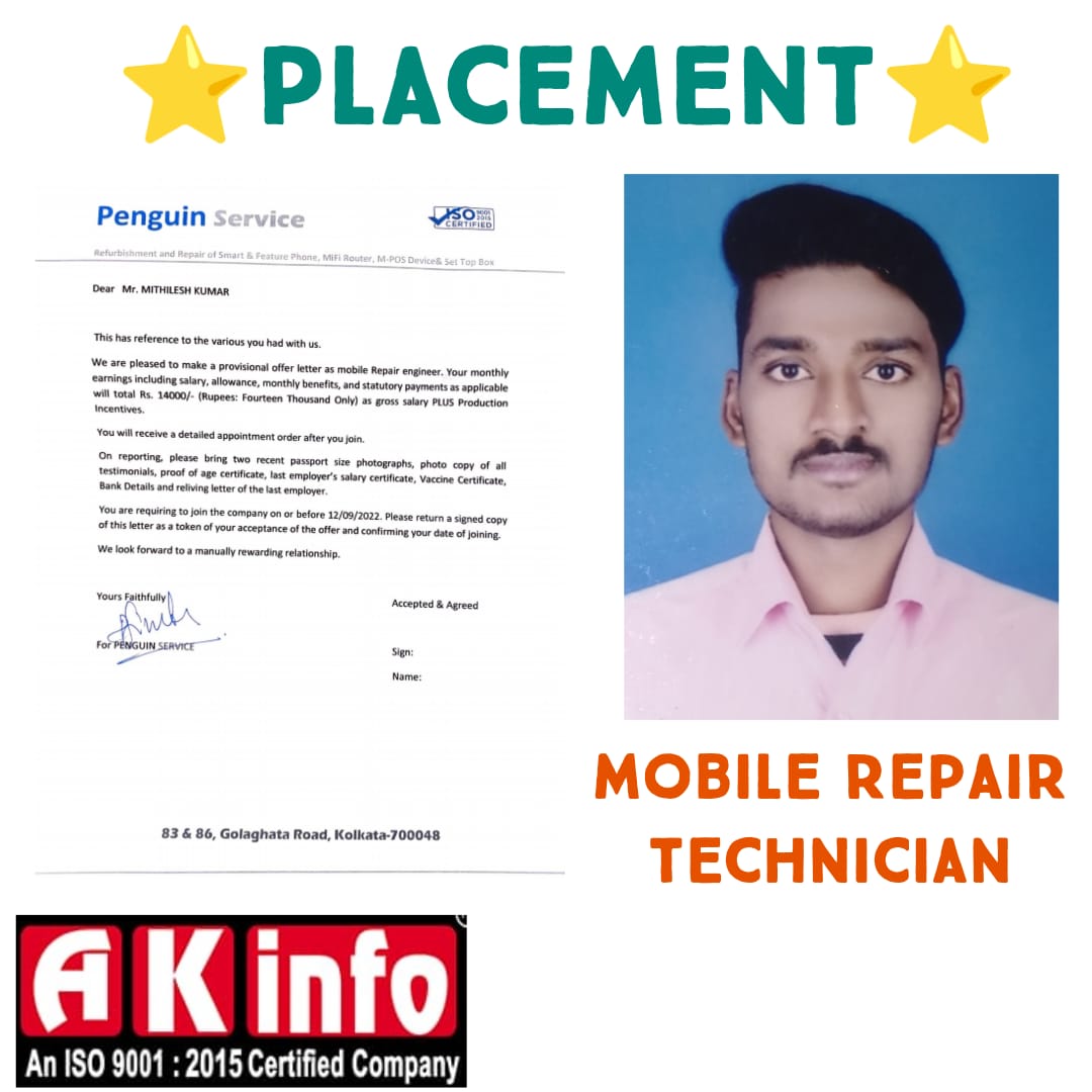 Ak Info Institute Job Placed Students